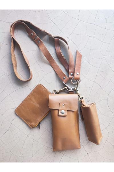 Gents Organisational satchel - Light Brown